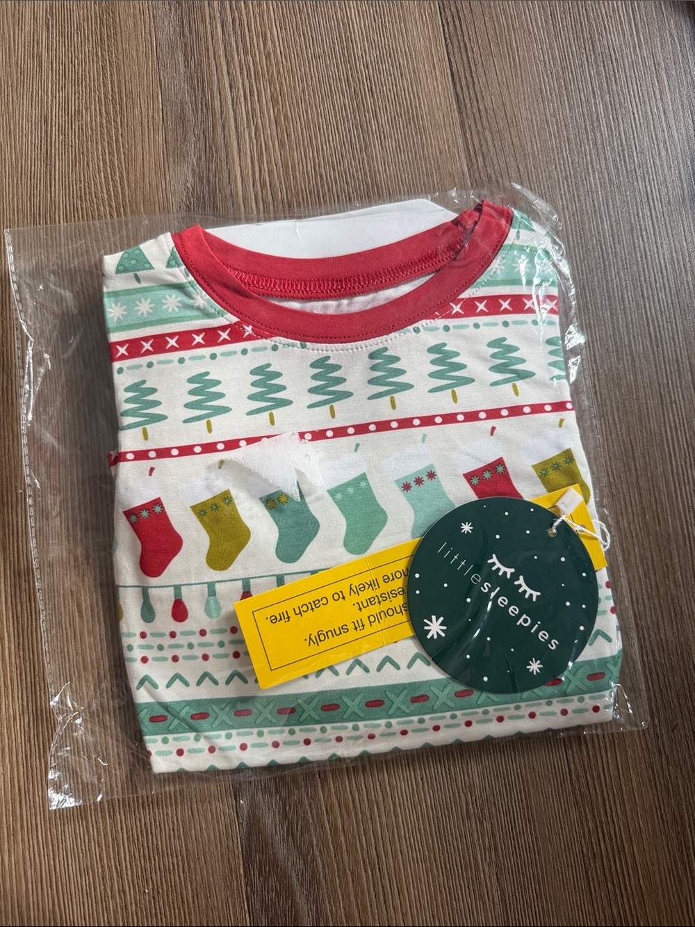 NWT Little Sleepies Fair Isle Christmas Two Piece Pajamas Set 2T